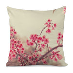 Vintage Cherry Blossom Print Pillow Cover
