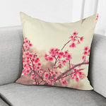 Vintage Cherry Blossom Print Pillow Cover