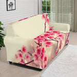 Vintage Cherry Blossom Print Sofa Cover