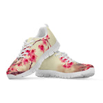 Vintage Cherry Blossom Print White Sneakers