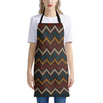 Vintage Chevron Knitted Pattern Print Apron