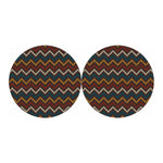 Vintage Chevron Knitted Pattern Print Car Coasters