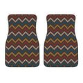 Vintage Chevron Knitted Pattern Print Front Car Floor Mats