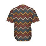Vintage Chevron Knitted Pattern Print Men's Baseball Jersey