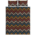 Vintage Chevron Knitted Pattern Print Quilt Bed Set