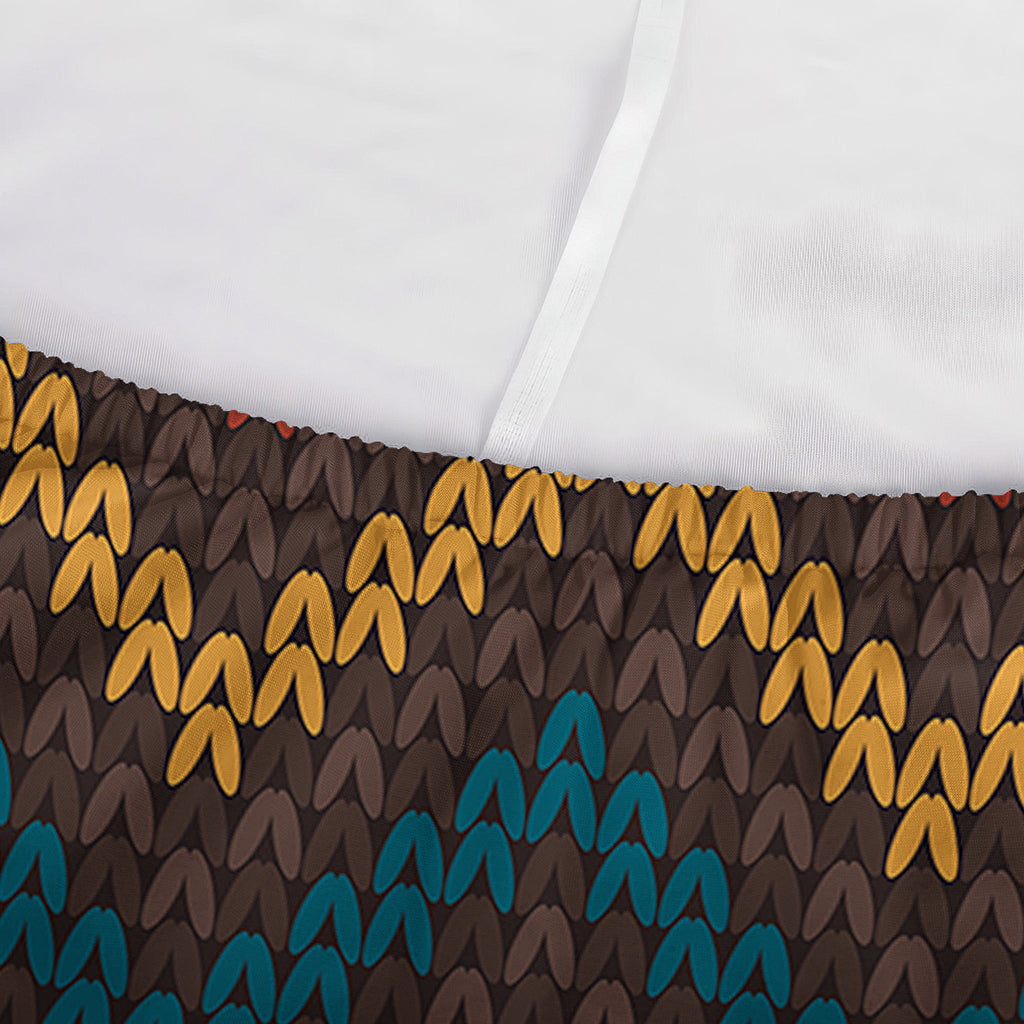 Vintage Chevron Knitted Pattern Print Sofa Cover