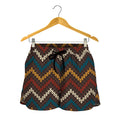 Vintage Chevron Knitted Pattern Print Women's Shorts