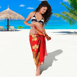 Vintage Chinese Flower Print Beach Sarong Wrap