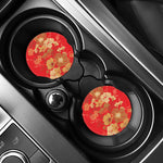 Vintage Chinese Flower Print Car Coasters