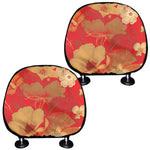 Vintage Chinese Flower Print Car Headrest Covers