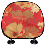 Vintage Chinese Flower Print Car Headrest Covers
