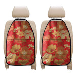 Vintage Chinese Flower Print Car Seat Organizers