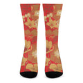 Vintage Chinese Flower Print Crew Socks