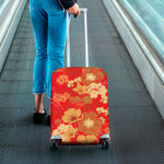 Vintage Chinese Flower Print Luggage Cover