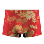Vintage Chinese Flower Print Men's Boxer Briefs