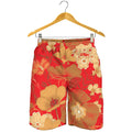 Vintage Chinese Flower Print Men's Shorts