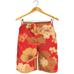 Vintage Chinese Flower Print Men's Shorts