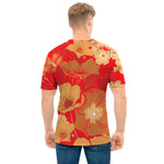 Vintage Chinese Flower Print Men's T-Shirt