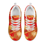 Vintage Chinese Flower Print White Sneakers