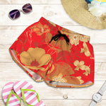 Vintage Chinese Flower Print Women's Shorts