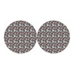 Vintage Christmas Decorations Print Car Coasters