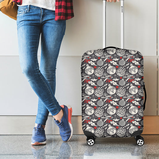Vintage Christmas Decorations Print Luggage Cover