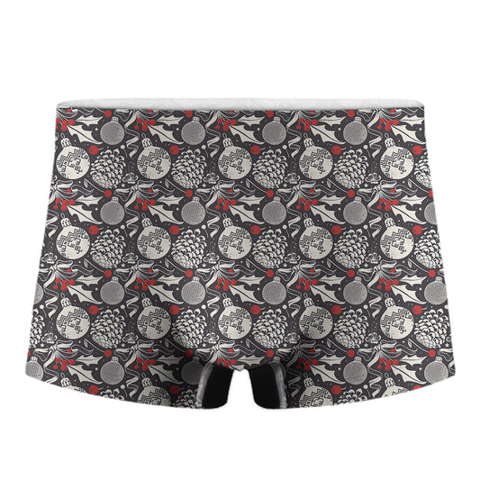 Vintage Christmas Decorations Print Men's Boxer Briefs