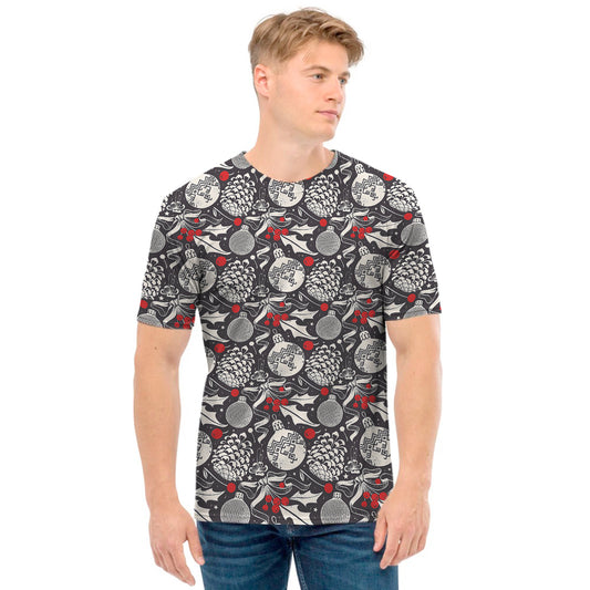 Vintage Christmas Decorations Print Men's T-Shirt