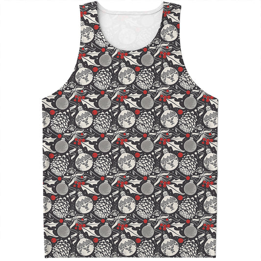 Vintage Christmas Decorations Print Men's Tank Top