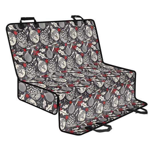 Vintage Christmas Decorations Print Pet Car Back Seat Cover
