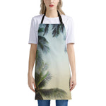 Vintage Coconut Tree Print Apron