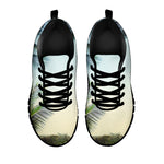 Vintage Coconut Tree Print Black Sneakers