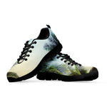 Vintage Coconut Tree Print Black Sneakers