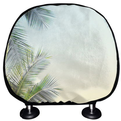 Vintage Coconut Tree Print Car Headrest Covers