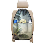 Vintage Coconut Tree Print Car Seat Organizers
