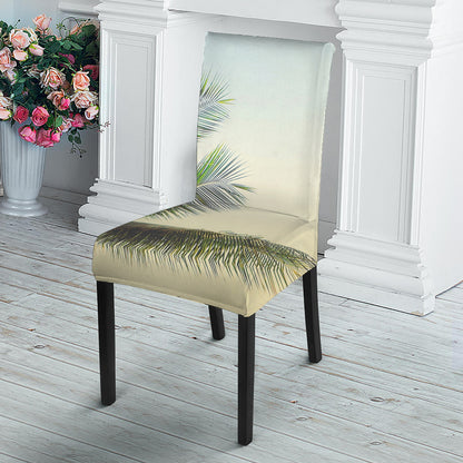 Vintage Coconut Tree Print Dining Chair Slipcover