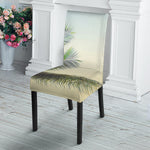 Vintage Coconut Tree Print Dining Chair Slipcover