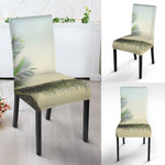 Vintage Coconut Tree Print Dining Chair Slipcover