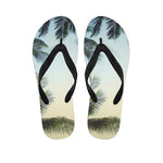 Vintage Coconut Tree Print Flip Flops