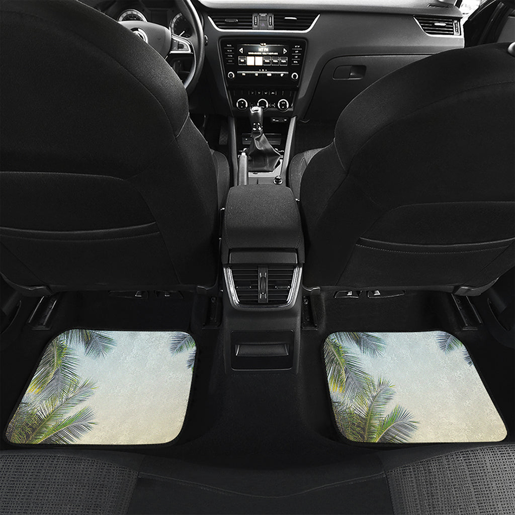 Vintage Coconut Tree Print Front and Back Car Floor Mats