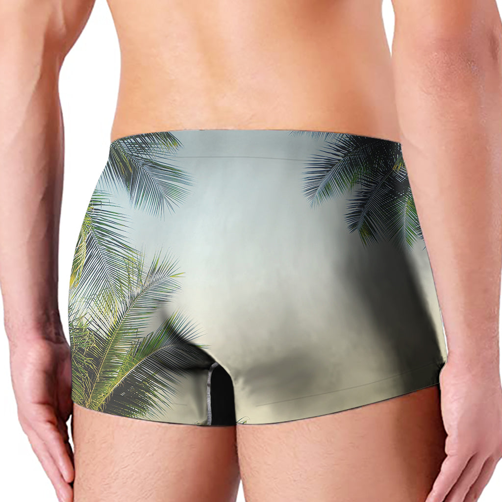 Vintage Coconut Tree Print Men's Boxer Briefs