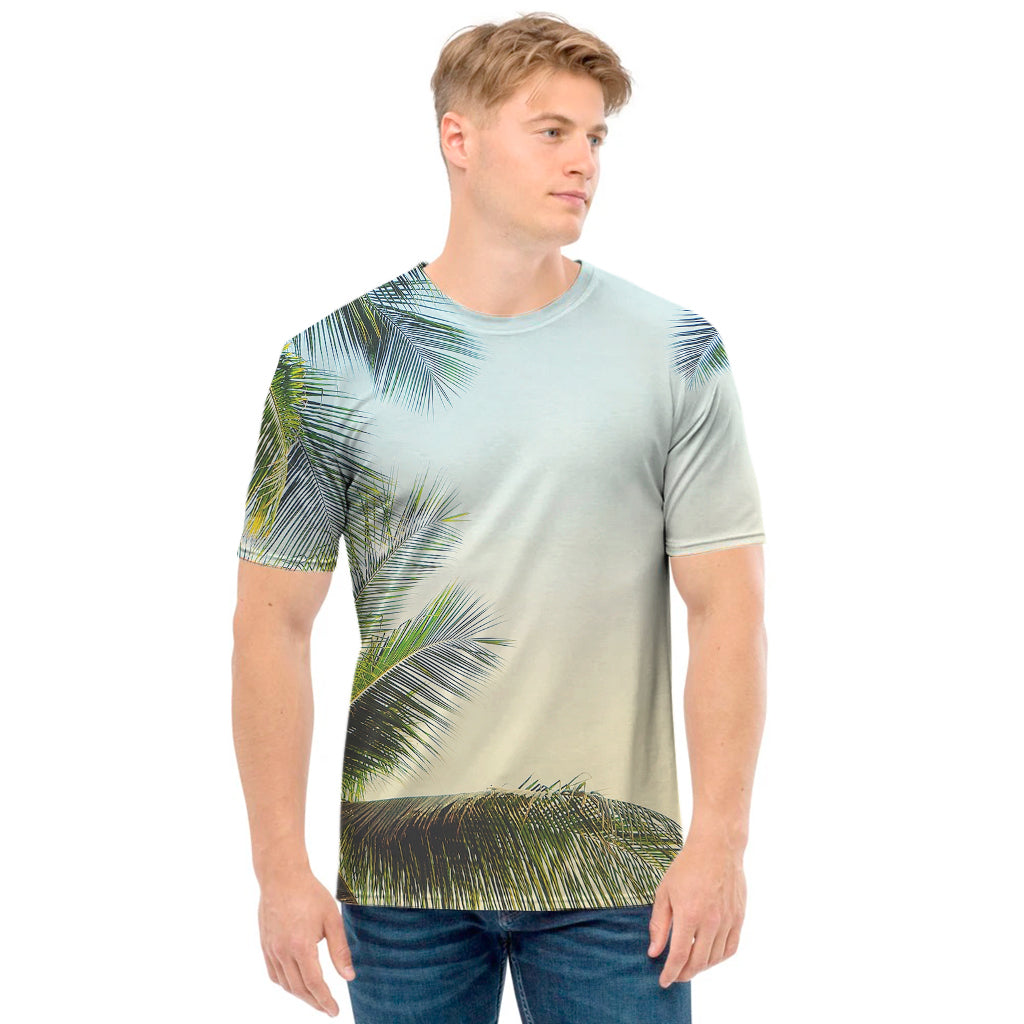 Vintage Coconut Tree Print Men's T-Shirt