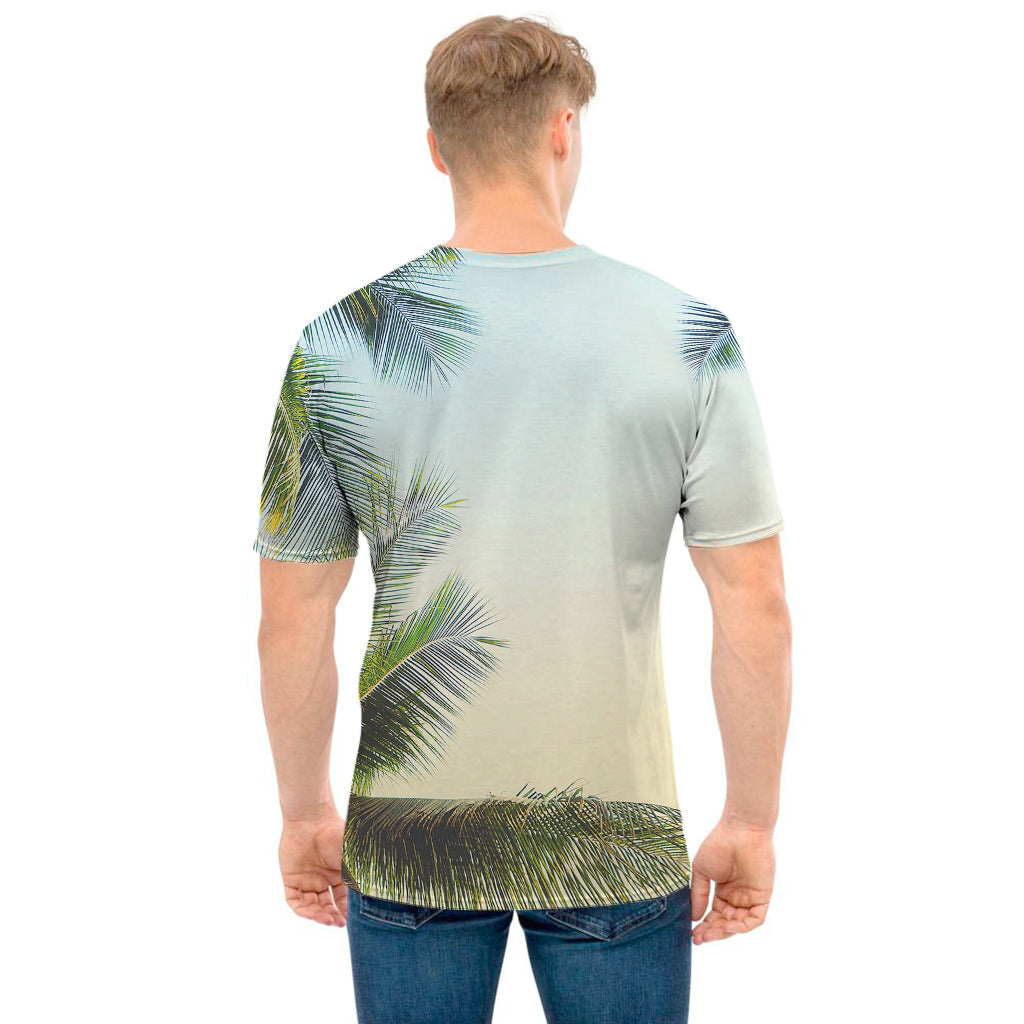 Vintage Coconut Tree Print Men's T-Shirt