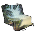 Vintage Coconut Tree Print Pet Car Back Seat Cover