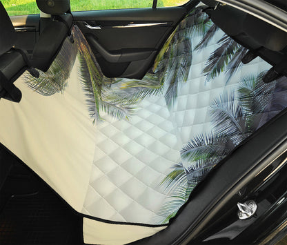 Vintage Coconut Tree Print Pet Car Back Seat Cover