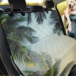 Vintage Coconut Tree Print Pet Car Back Seat Cover
