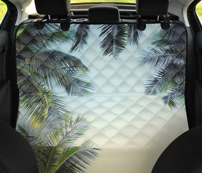 Vintage Coconut Tree Print Pet Car Back Seat Cover