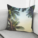 Vintage Coconut Tree Print Pillow Cover