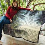 Vintage Coconut Tree Print Quilt