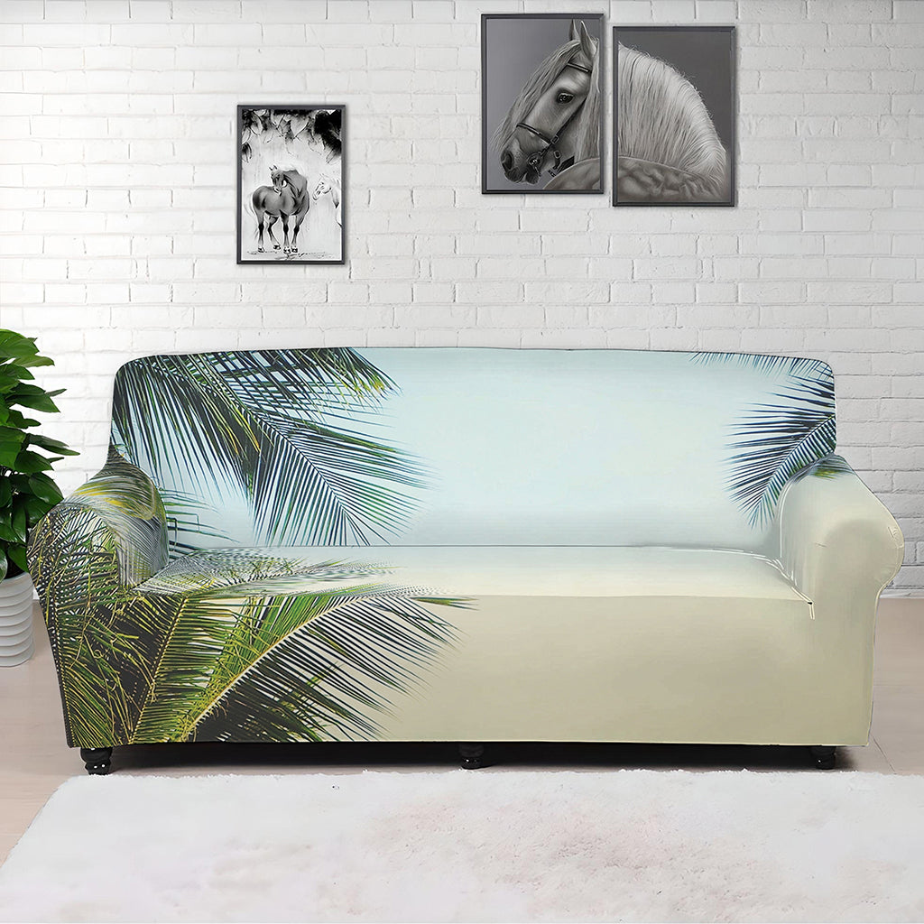 Vintage Coconut Tree Print Sofa Cover